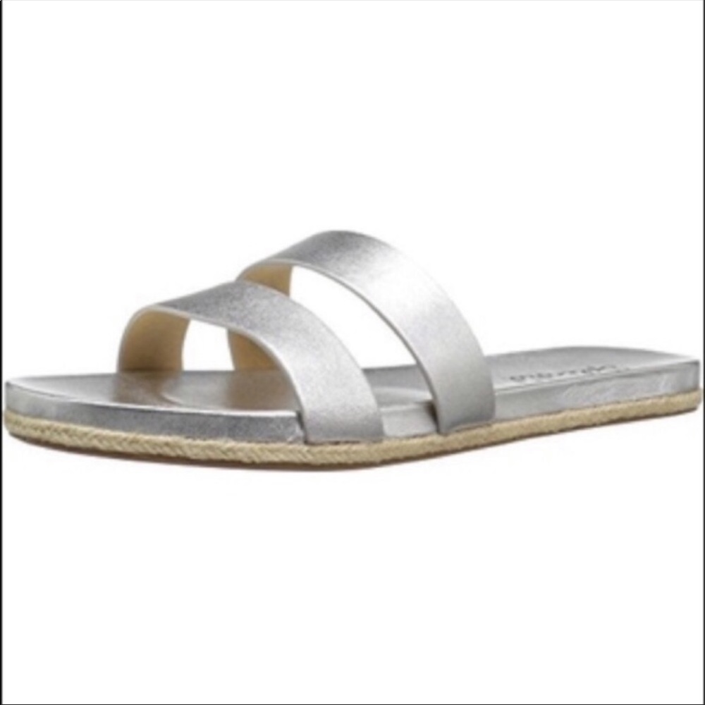 Splendid Brittani Slide Sandal In Metallic Silver